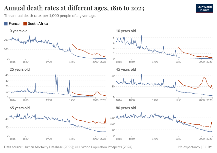 A thumbnail of the "Annual death rates at different ages" chart