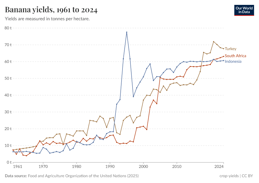 A thumbnail of the "Banana yields" chart
