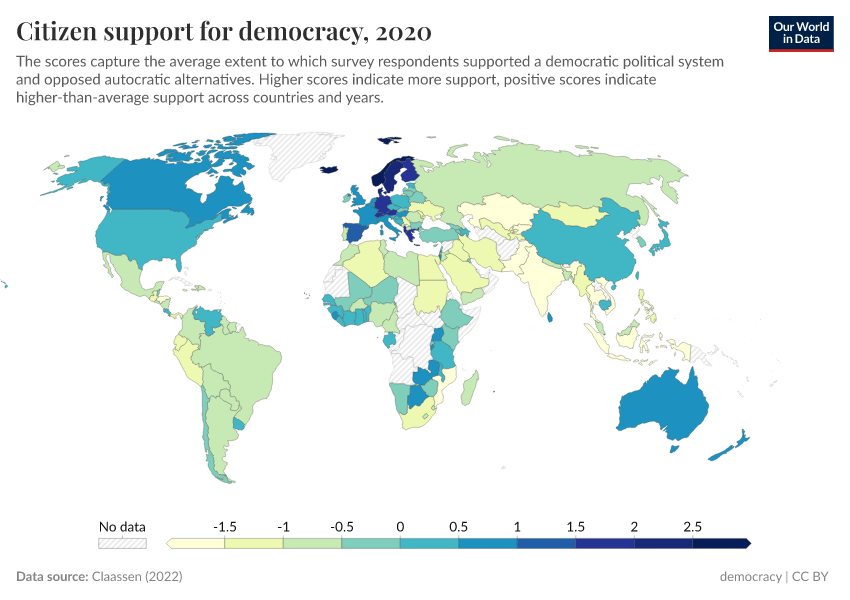 A thumbnail of the "Citizen support for democracy" chart