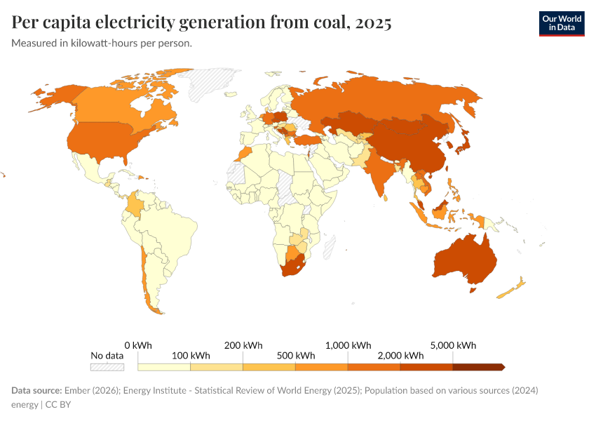 A thumbnail of the "Per capita electricity generation from coal" chart