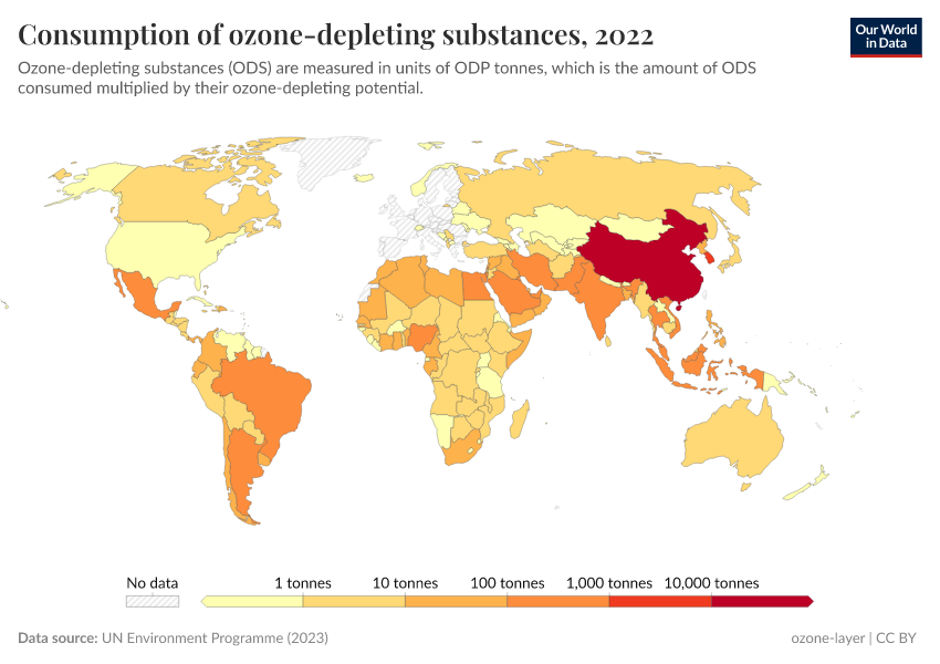 A thumbnail of the "Consumption of ozone-depleting substances" chart