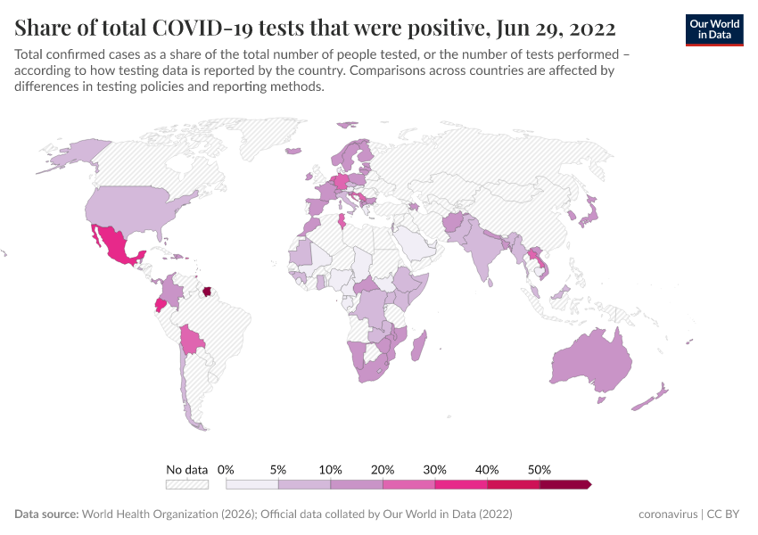 A thumbnail of the "Share of total COVID-19 tests that were positive" chart