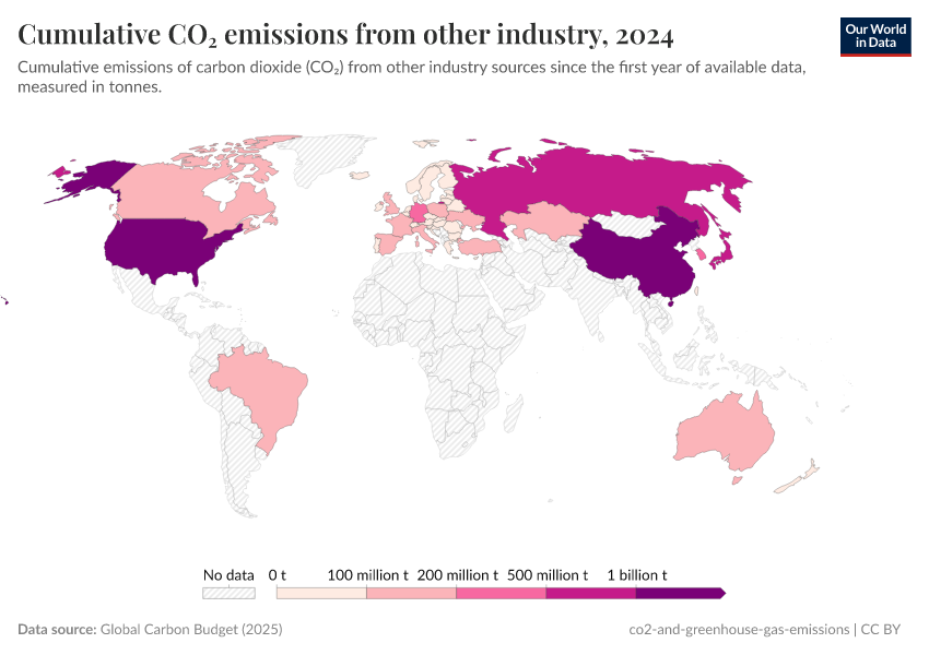 A thumbnail of the "Cumulative CO₂ emissions from other industry" chart