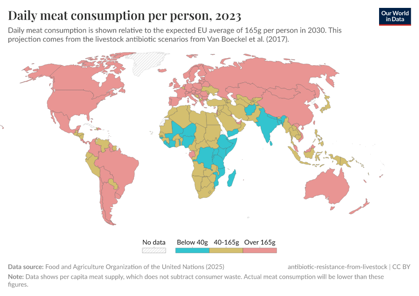 A thumbnail of the "Daily meat consumption per person" chart