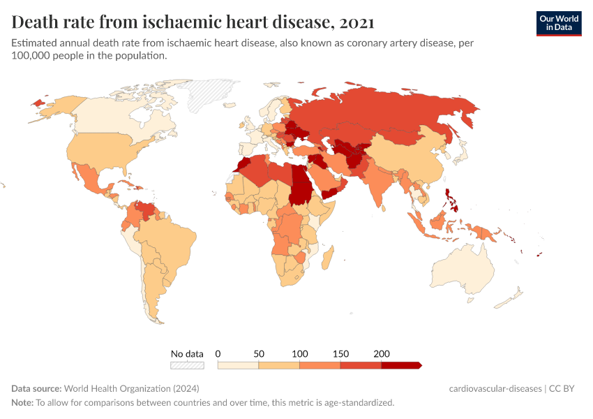 A thumbnail of the "Death rate from ischaemic heart disease" chart