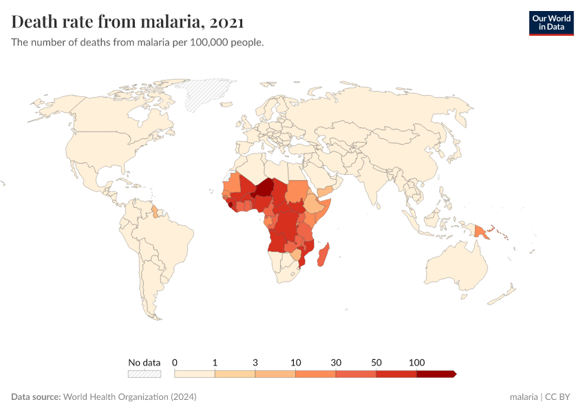 A thumbnail of the "Death rate from malaria" chart