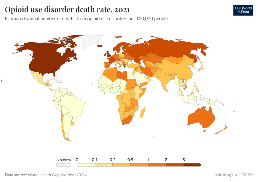A thumbnail of the "Opioid use disorder death rate" chart