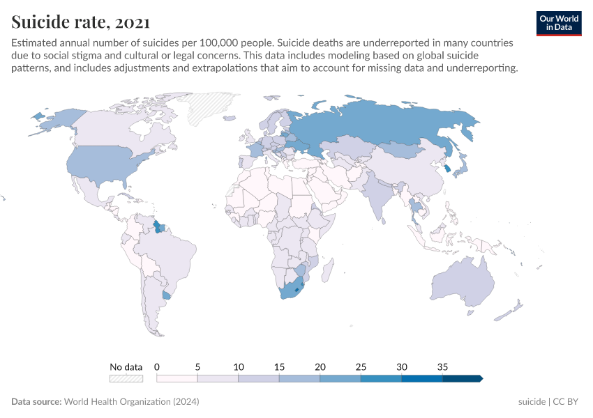 A thumbnail of the "Suicide rate" chart
