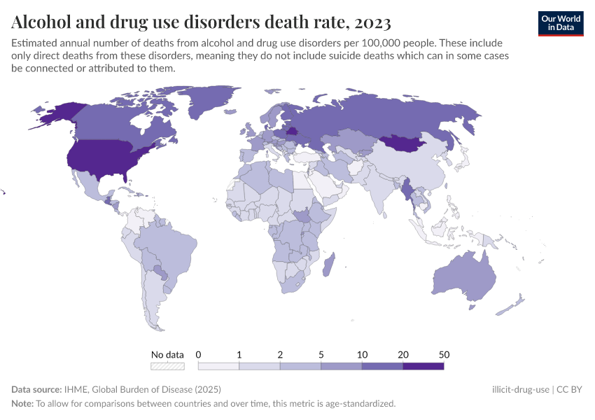 A thumbnail of the "Alcohol and drug use disorders death rate" chart
