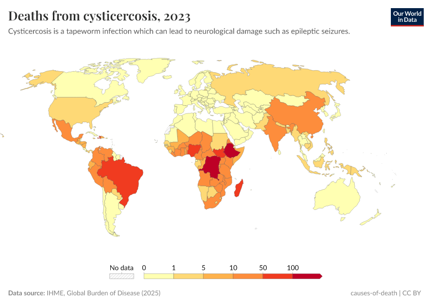 A thumbnail of the "Deaths from cysticercosis" chart