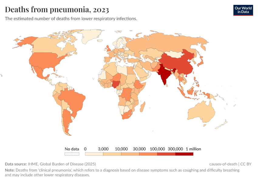 A thumbnail of the "Deaths from pneumonia" chart