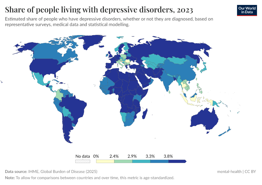 A thumbnail of the "Depressive disorders prevalence" chart