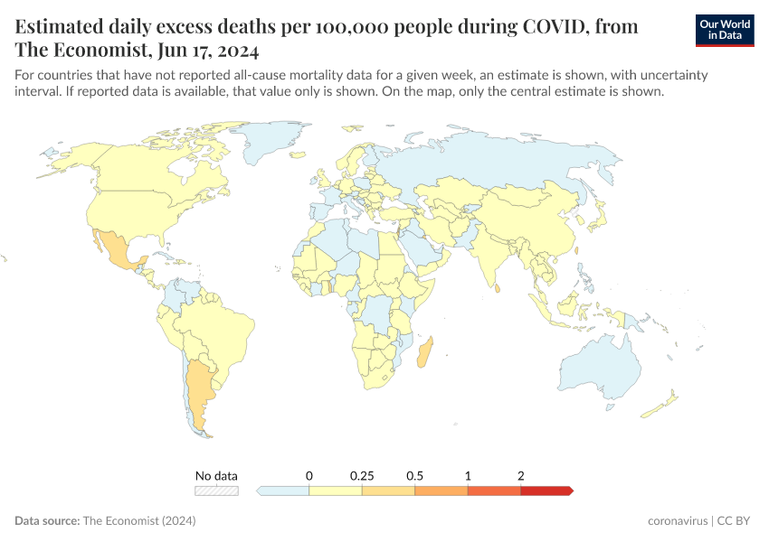 A thumbnail of the "Estimated daily excess deaths per 100,000 people during COVID, from The Economist" chart