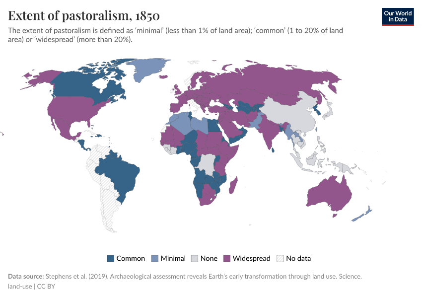 A thumbnail of the "Extent of pastoralism" chart