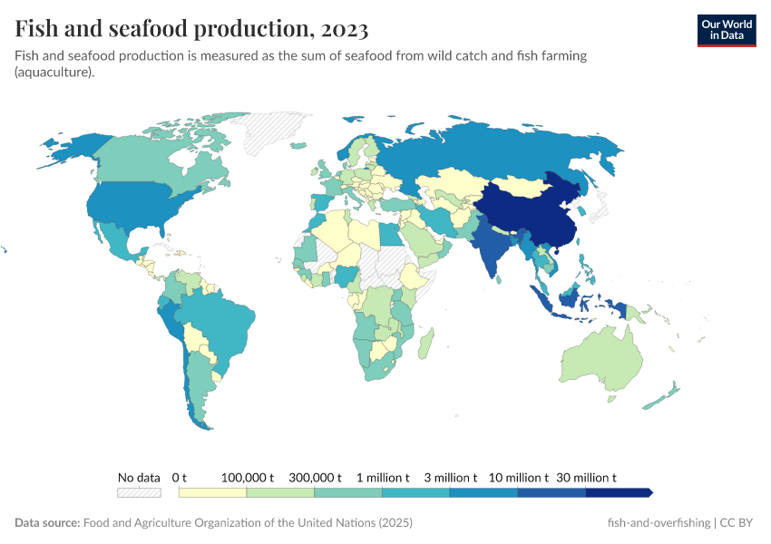 A thumbnail of the "Fish and seafood production" chart