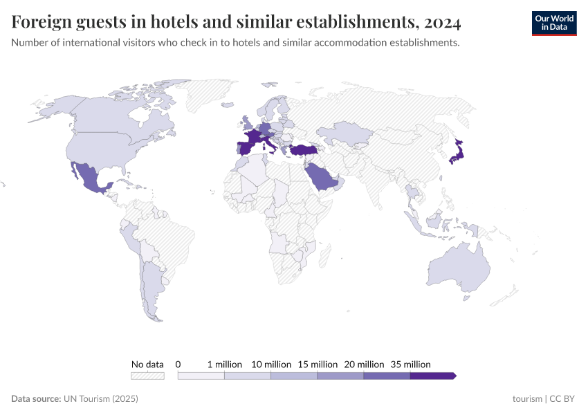 A thumbnail of the "Foreign guests in hotels and similar establishments" chart