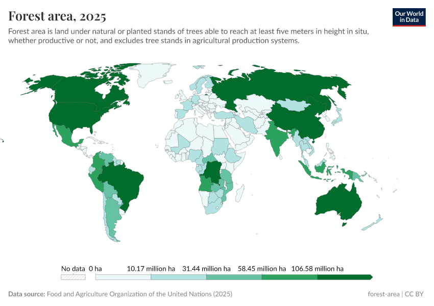 A thumbnail of the "Forest area" chart