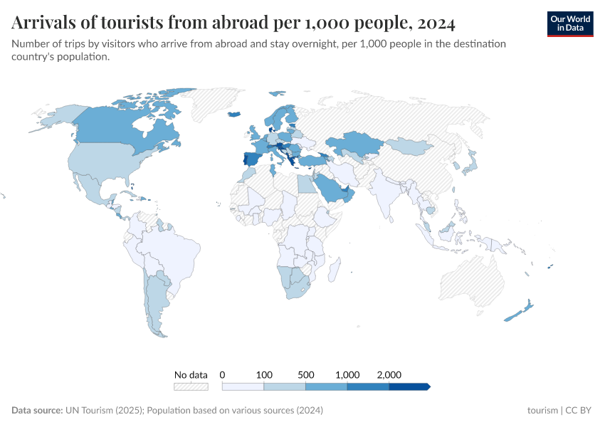 A thumbnail of the "International tourist trips per 1,000 people" chart