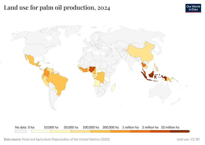 A thumbnail of the "Land use for palm oil production" chart