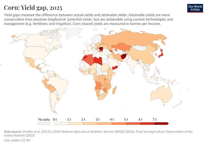 A thumbnail of the "Corn: Yield gap" chart