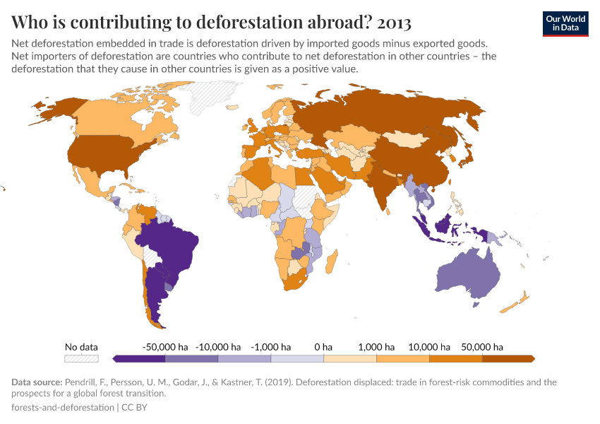 A thumbnail of the "Who is contributing to deforestation abroad?" chart
