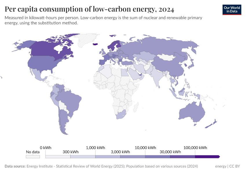 A thumbnail of the "Per capita consumption of low-carbon energy" chart