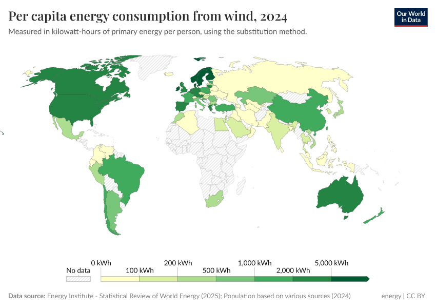 A thumbnail of the "Per capita energy consumption from wind" chart