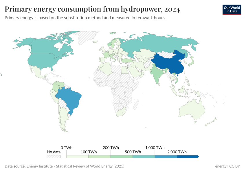 A thumbnail of the "Primary energy consumption from hydropower" chart