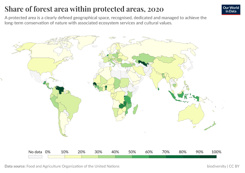 A thumbnail of the "Share of forest area within protected areas" chart