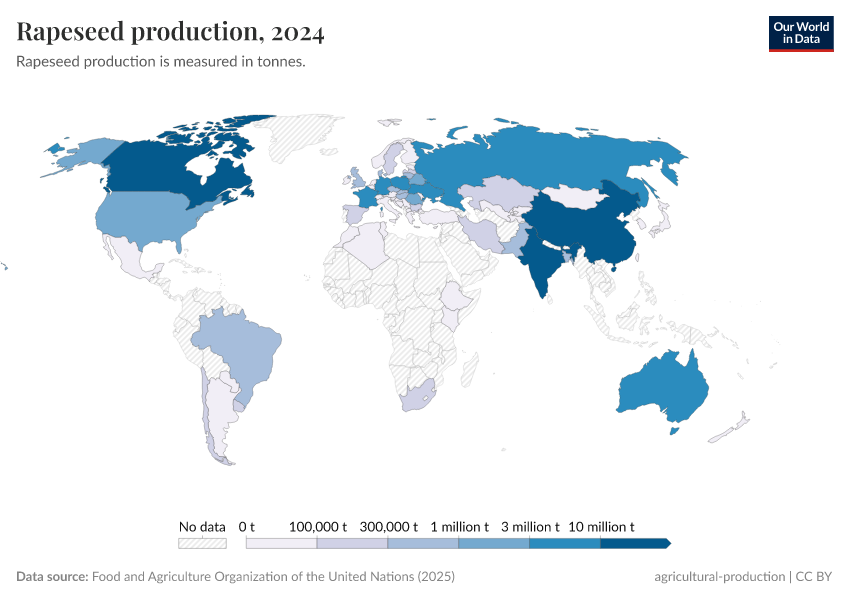 A thumbnail of the "Rapeseed production" chart