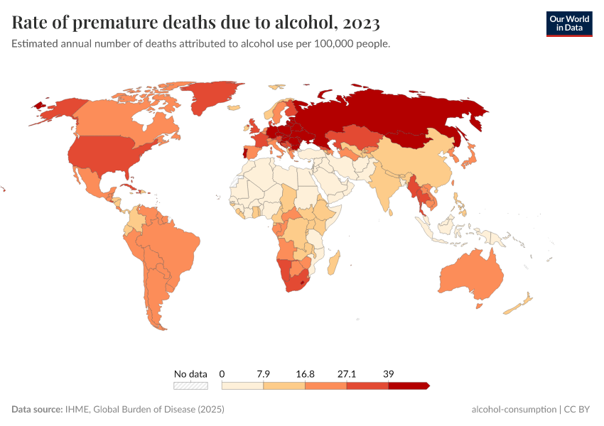 A thumbnail of the "Rate of premature deaths due to alcohol" chart