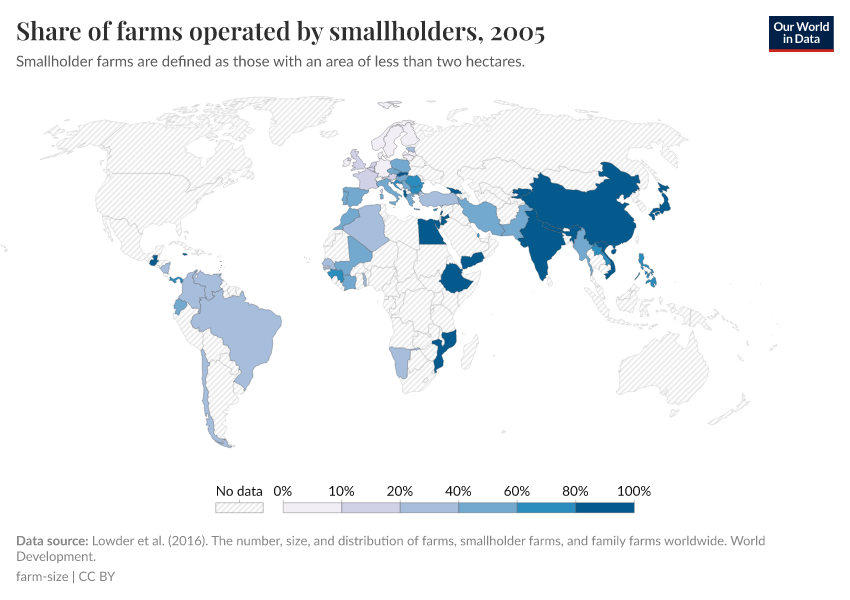 A thumbnail of the "Share of farms operated by smallholders" chart