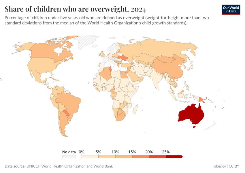 A thumbnail of the "Share of children who are overweight" chart
