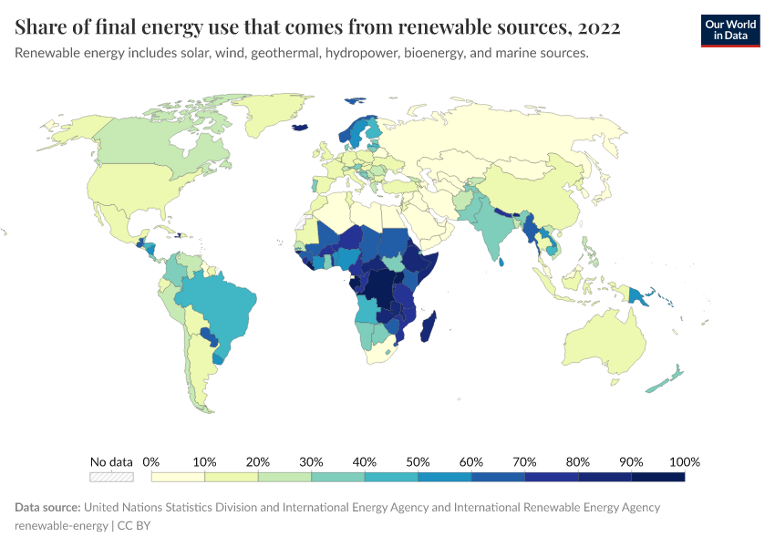 A thumbnail of the "Share of final energy use that comes from renewable sources" chart
