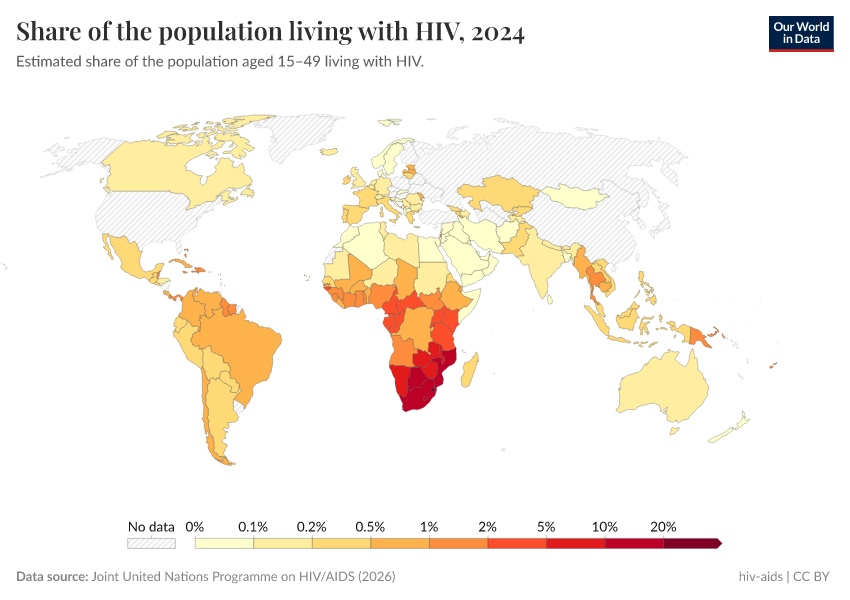 A thumbnail of the "Share of the population living with HIV" chart