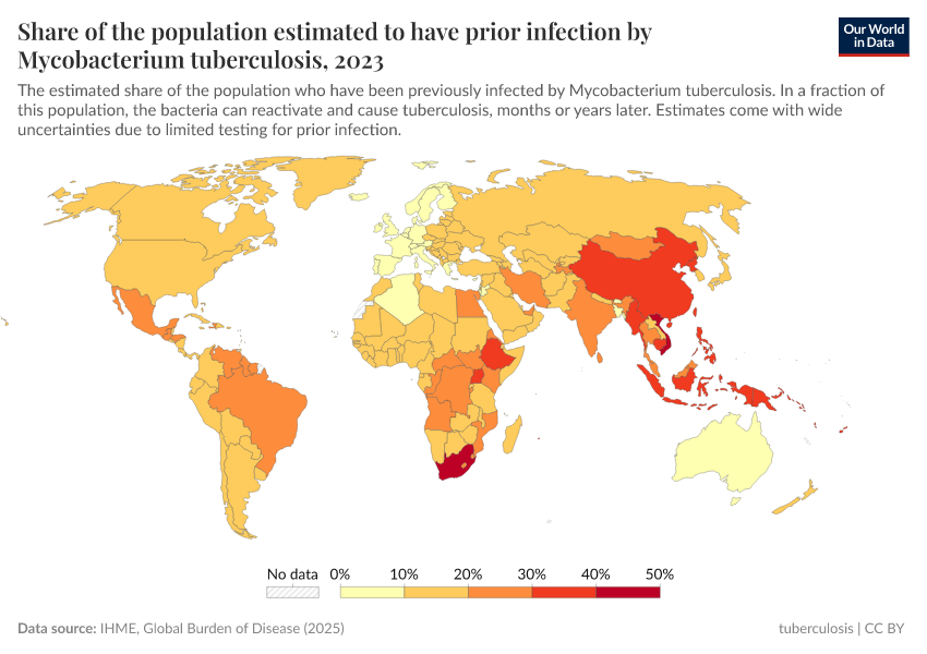 A thumbnail of the "Share of the population estimated to have prior infection by Mycobacterium tuberculosis" chart