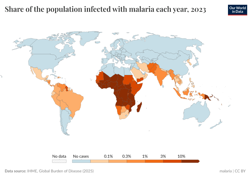 A thumbnail of the "Share of the population with malaria" chart