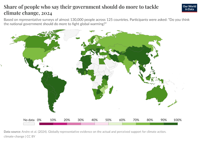 A thumbnail of the "Share of people who say their government should do more to tackle climate change" chart