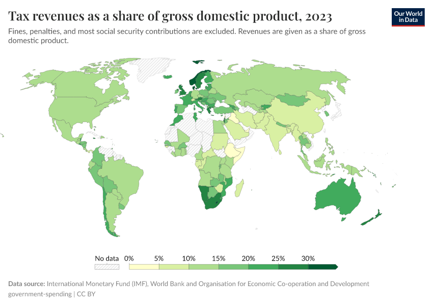 A thumbnail of the "Tax revenues as a share of gross domestic product" chart