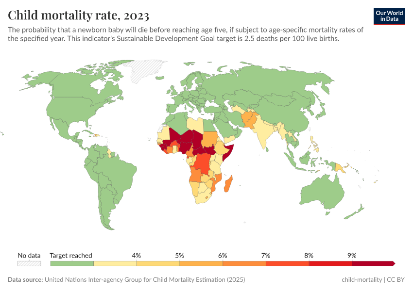 A thumbnail of the "Child mortality rate" chart