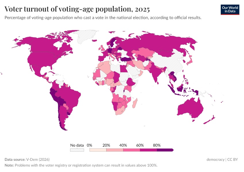 A thumbnail of the "Voter turnout of voting-age population" chart