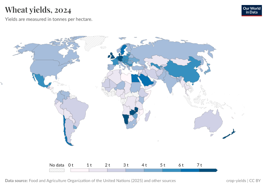 A thumbnail of the "Wheat yields" chart