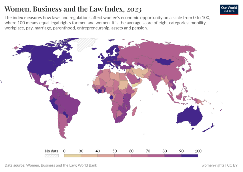 A thumbnail of the "Women, Business and the Law Index" chart